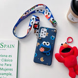 a phone case with a red stuffed animal