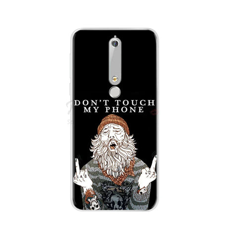 Phone case with a rude illustration.