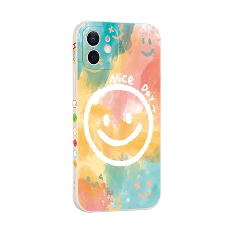 a phone case with a smiley face on it