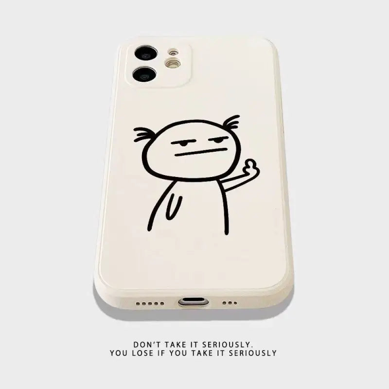 a phone case with a drawing of a cat