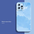 A phone case with the text water blue