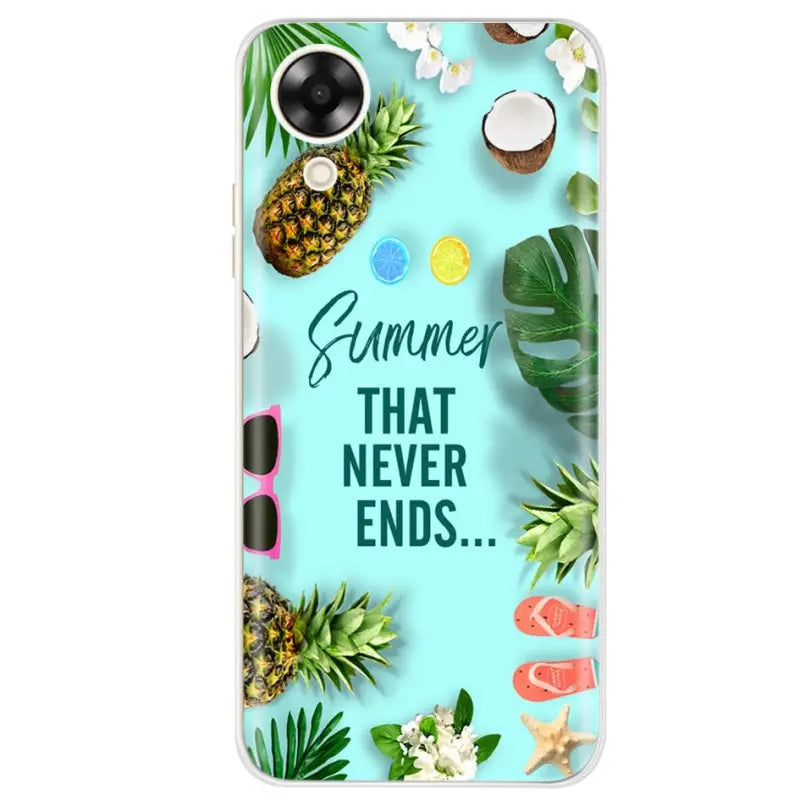 a phone case with a tropical print and the words summer