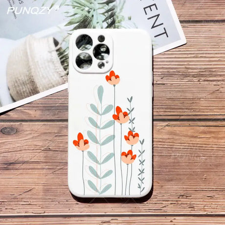 A phone case with a watercolor floral design