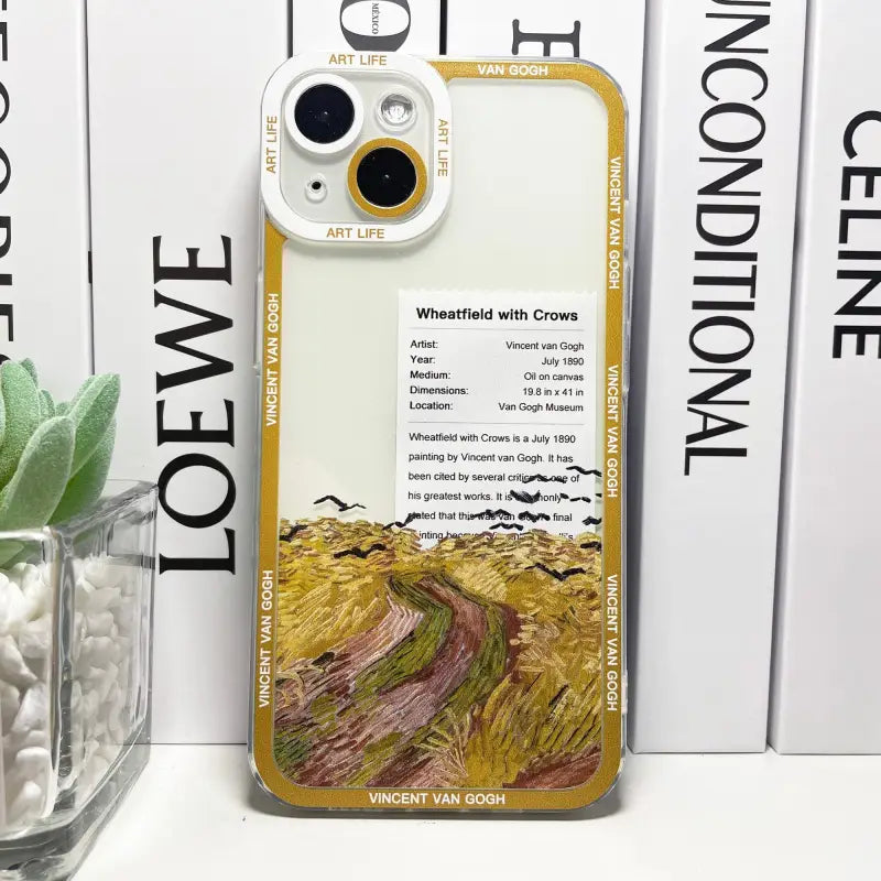 a phone case with a picture of wheat