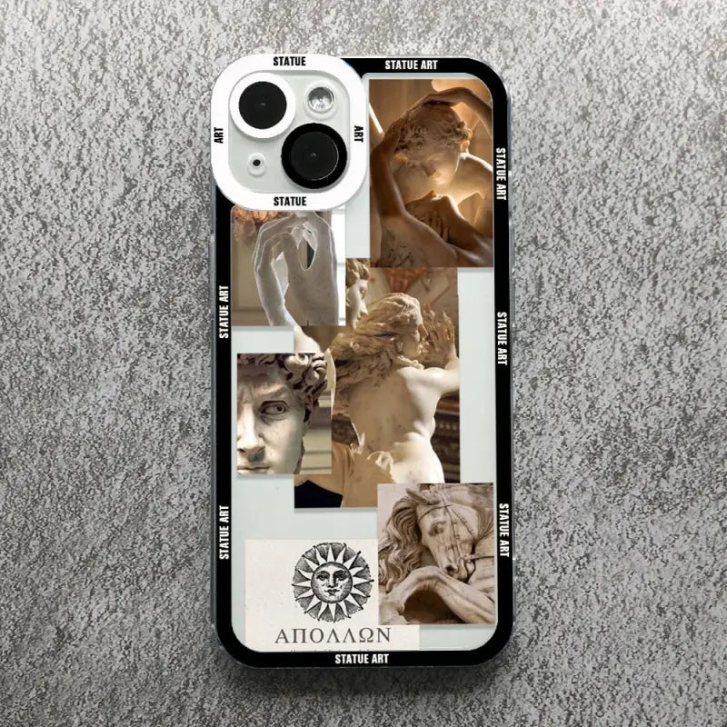 a phone case with a col of a woman’s face