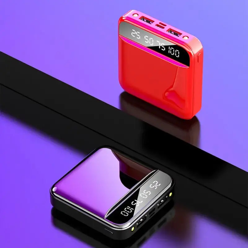 a phone and a cell phone on a purple background