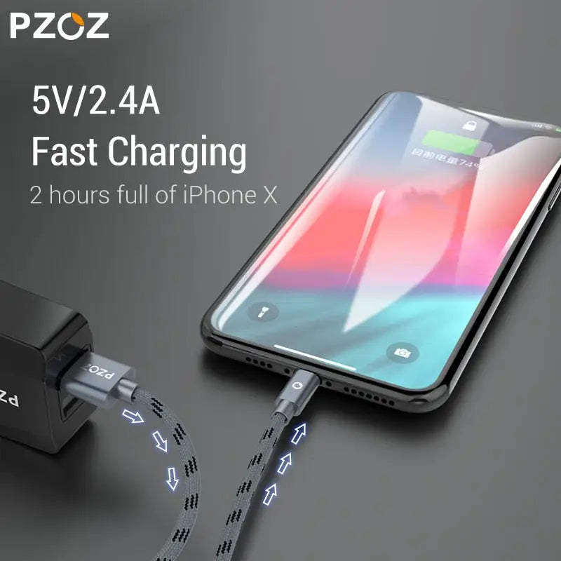 a phone with a charging cable attached to it