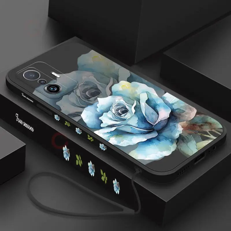 a phone with a flower on it