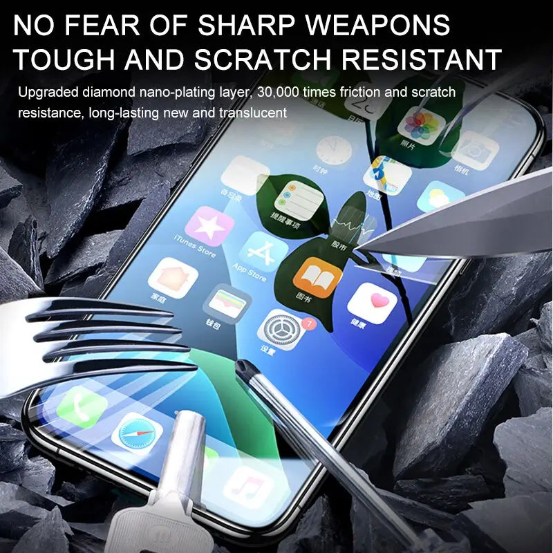 there is a picture of a phone with a fork and knife