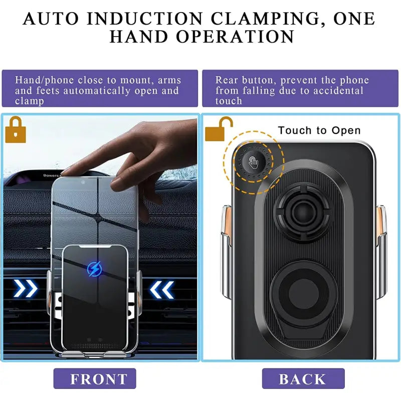 the car phone holder with a hand grip