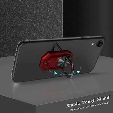 the phone stand with a phone holder attached to it