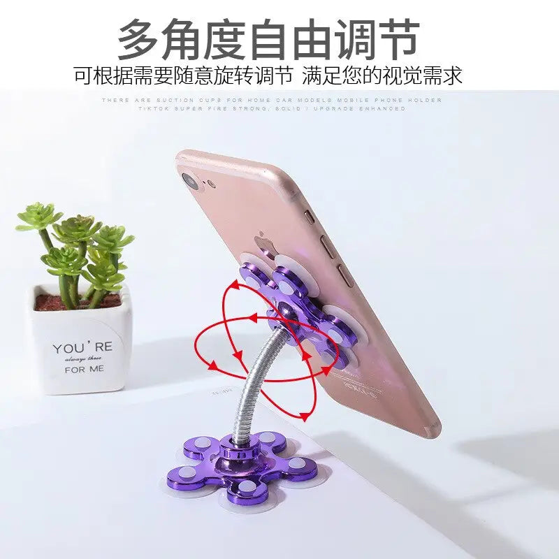a phone holder with a phone on it
