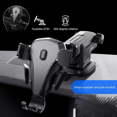 the car phone holder with a car dashboard