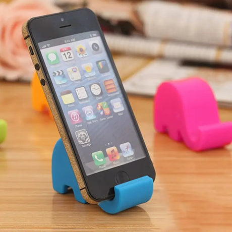 a phone holder with a phone on it