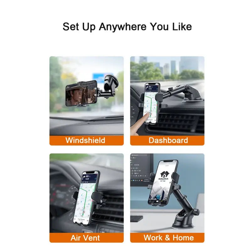 the car phone holder with a dashboard mount