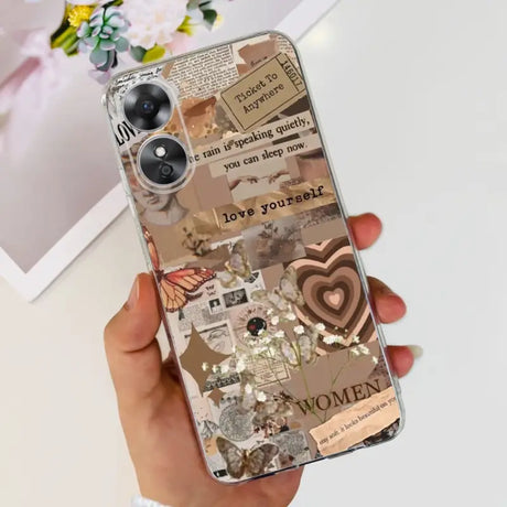 someone holding a phone with a picture of a woman on it