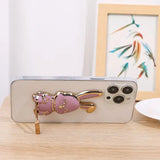 a phone with a pink bunny on it
