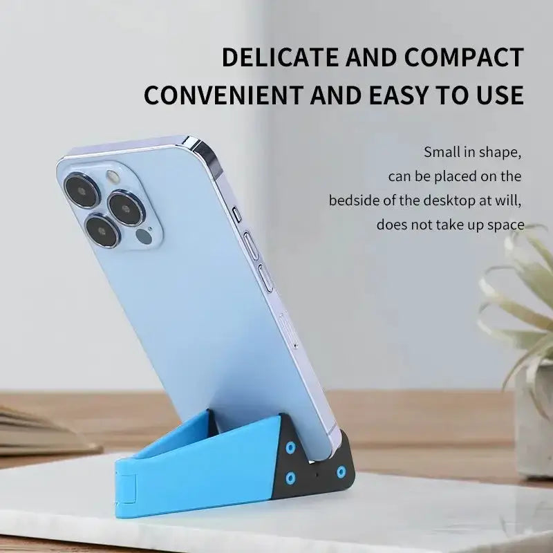 a phone stand with a camera attached to it