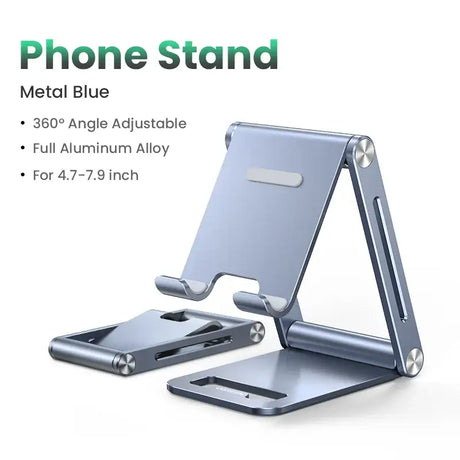 The phone stand is designed to hold up to a smartphone