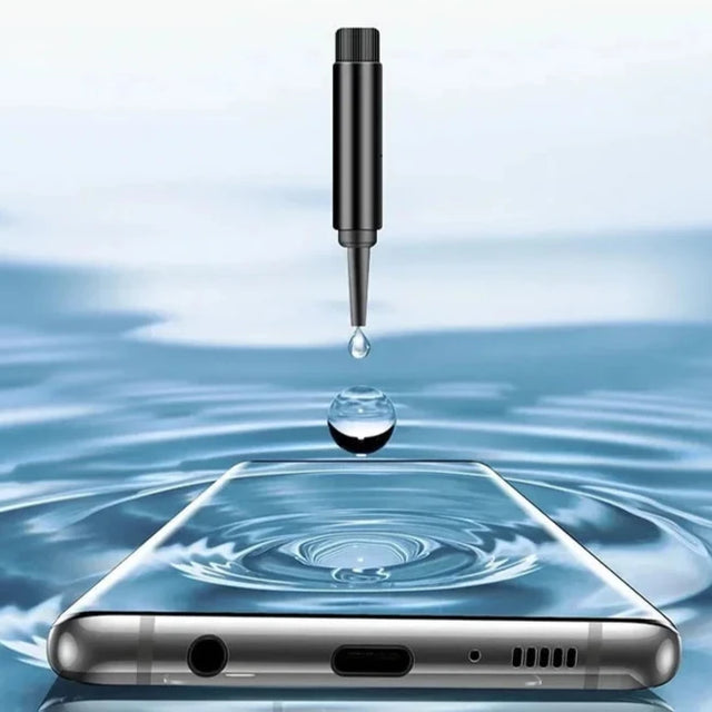 a phone with water pouring out of it