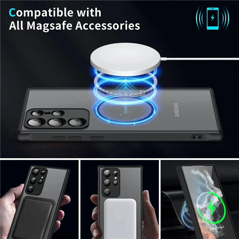 a phone with a wireless charging device