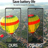 two smartphones with the same image of a hot air balloon