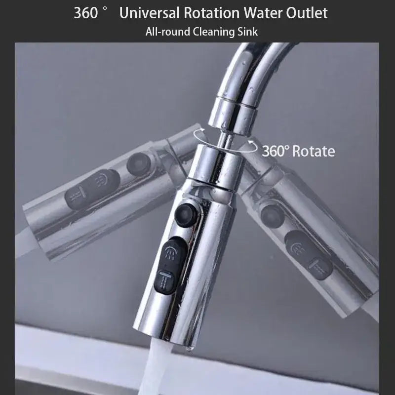 there is a picture of a faucet that is running water