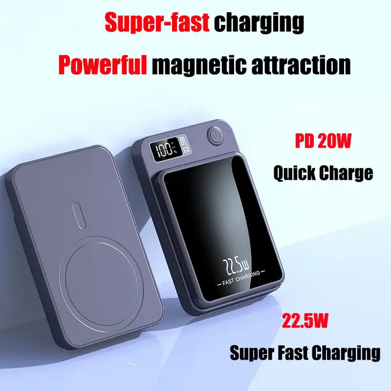 there is a picture of a power bank with a clock on it