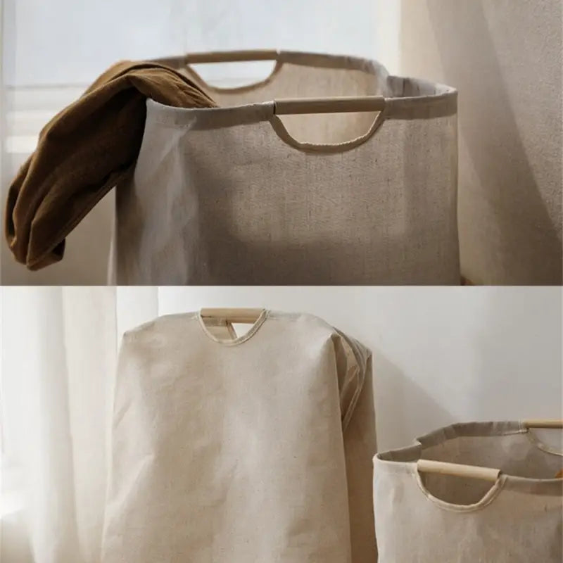 there are two pictures of a bag with a handle and a bag with a handle