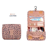 leopard print travel cosmetic bag