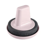 a pink and black cup holder with a black base