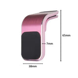 a pink and black phone stand with a black phone holder