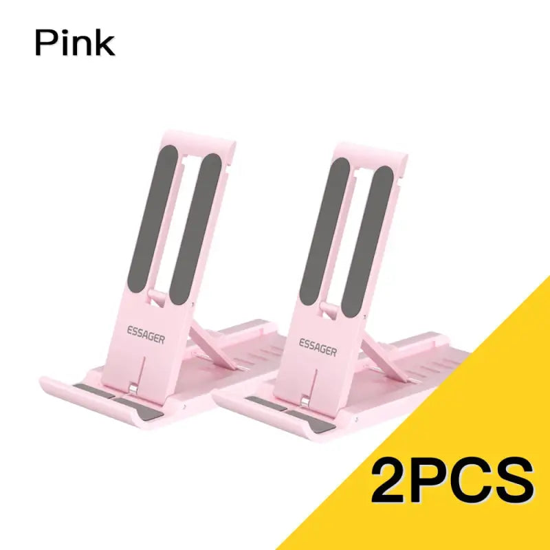 2 pcs pink plastic desktop stand for computer