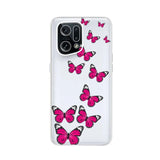 pink butterflies on white phone case
