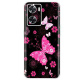 pink butterflies on black phone case