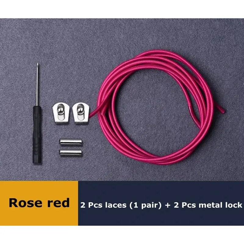 a pink cable with a black and white cable