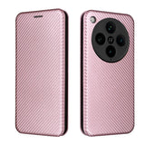 Pink carbon fiber texture flip phone case.