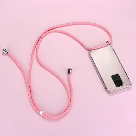 a pink cord with a phone attached to it