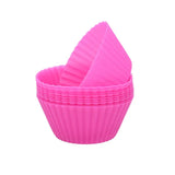 a pink cupcake liner on a white background