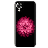 pink flower on black back cover for motoo
