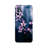 a pink flower on a blue background phone case