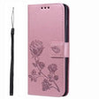 the pink flower leather wallet case for samsung s9