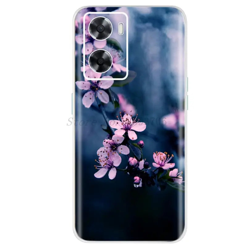 the pink flowers on the blue background for motorola z3