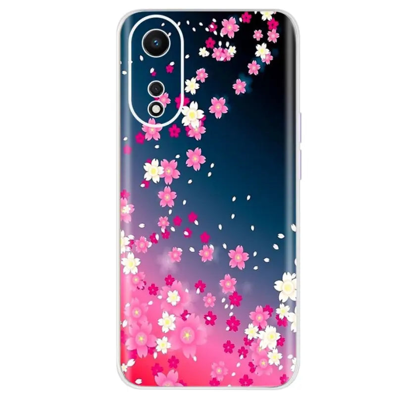 the pink flowers back cover for motorola motoo
