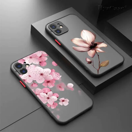 Pink flowers phone case