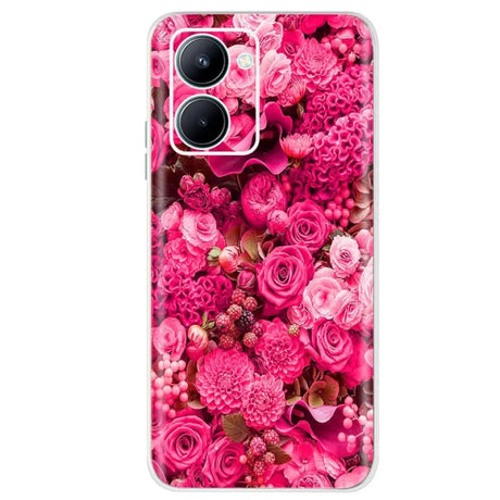 pink flowers phone case