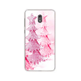 pink glitter christmas tree phone case