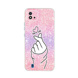 the pink glitter phone case
