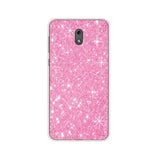 pink glitter phone case