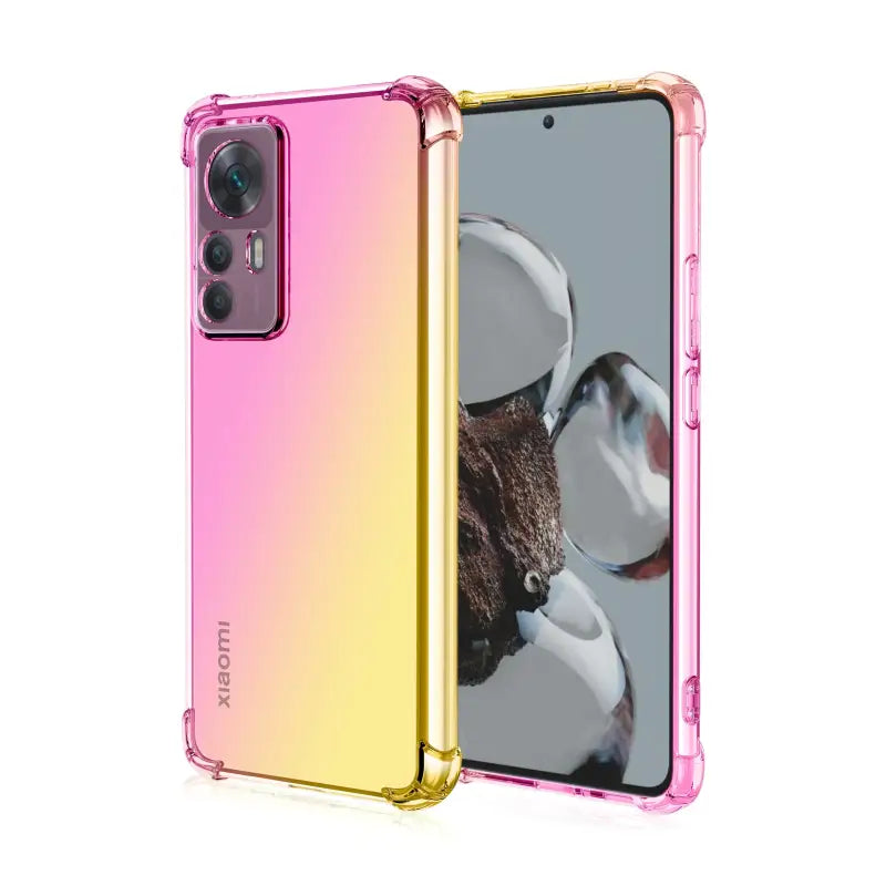 the back of a pink and gold samsung s9 phone case